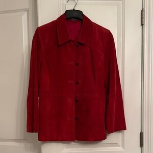 Red Suede Blazer